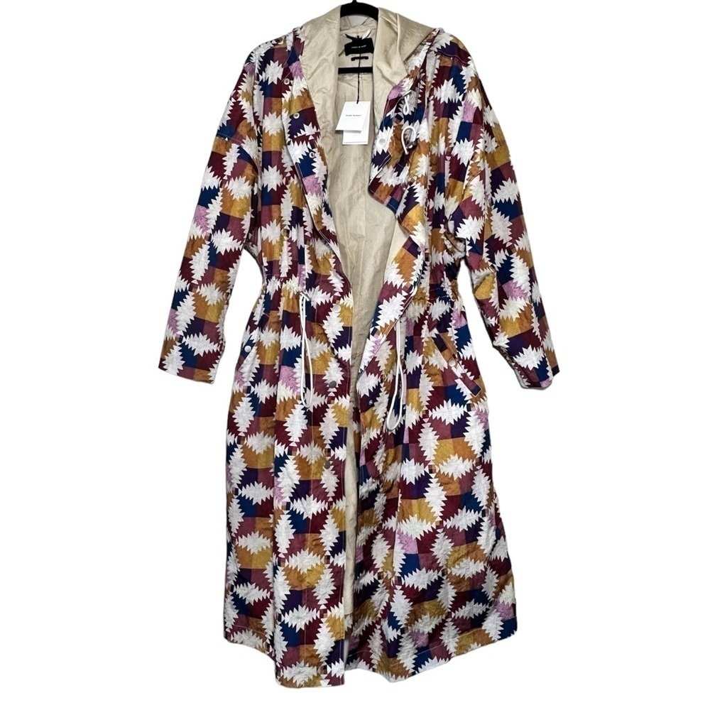 NWT Isabel Marant Munao Oversized Quilt Patchwork Pattern Coat size US 4 | FR 36 - Picture 8 of 16